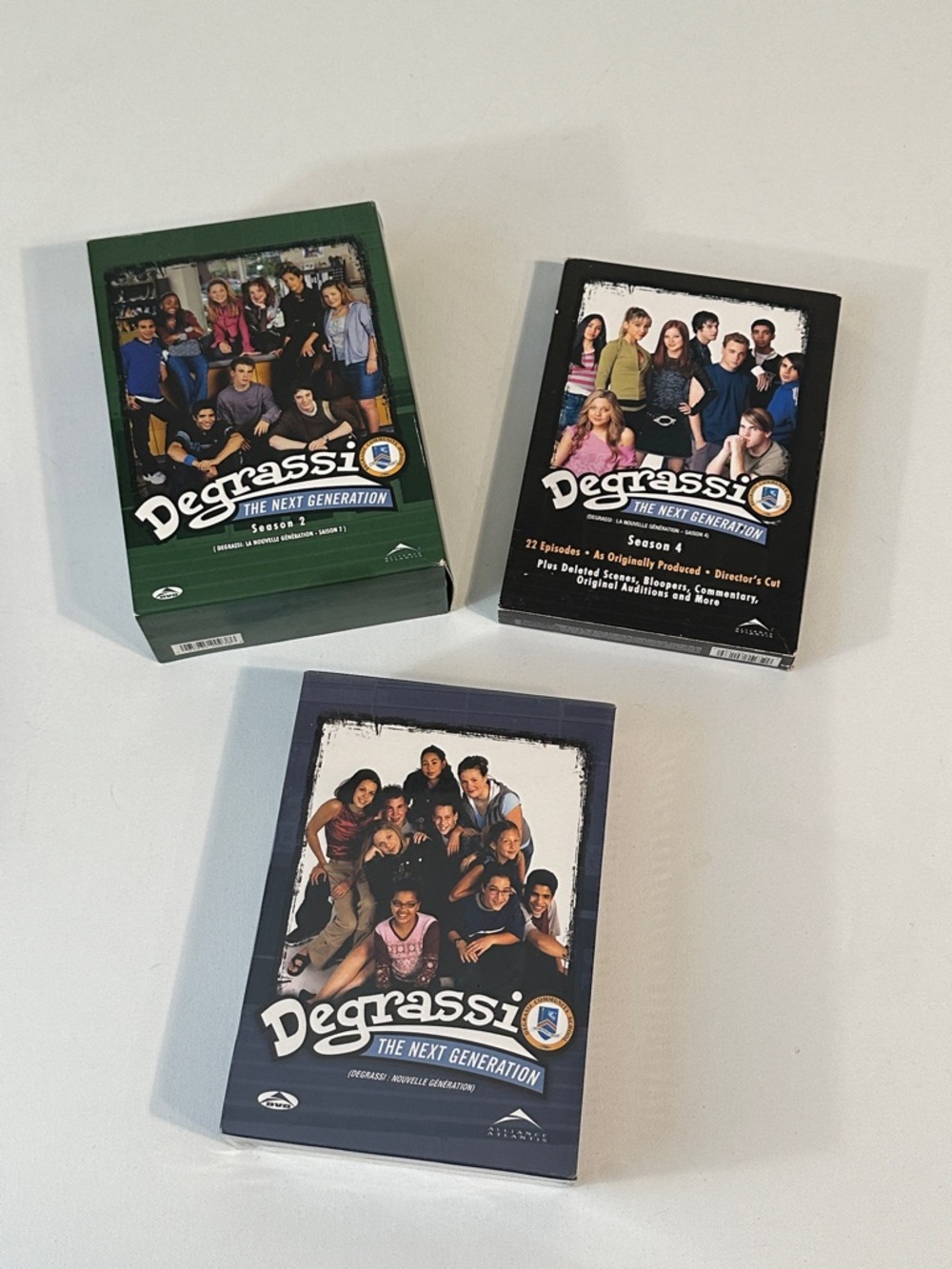 SEASON 1 - 2 - 4 DEGRASSI DVDS